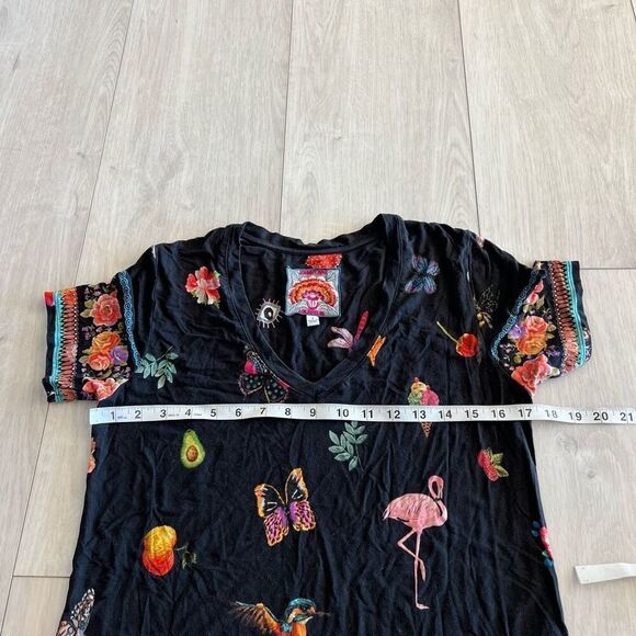 Johnny Was Zooey Favorite Border V Neck Teesize S - Picture 3 of 7